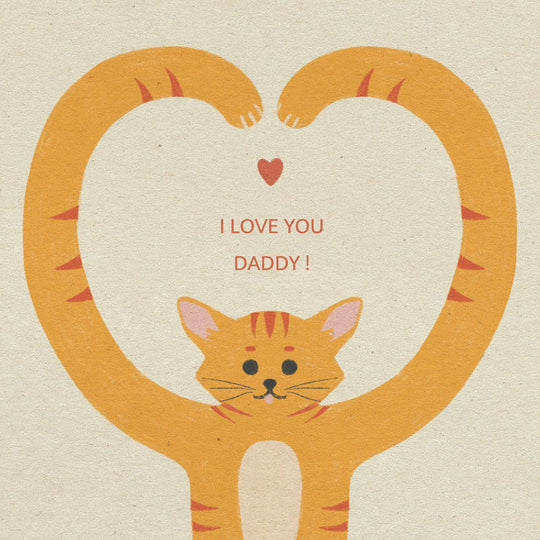 I Love You Daddy Cat Card