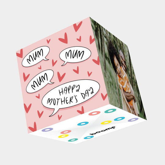 Mum MumMum Bomb 3D Cube Card