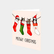 Meowy Christmas Stockings Card