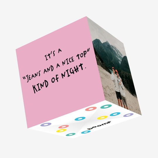 Jeans Nice Top Night Confetti-exploding Greetings Card