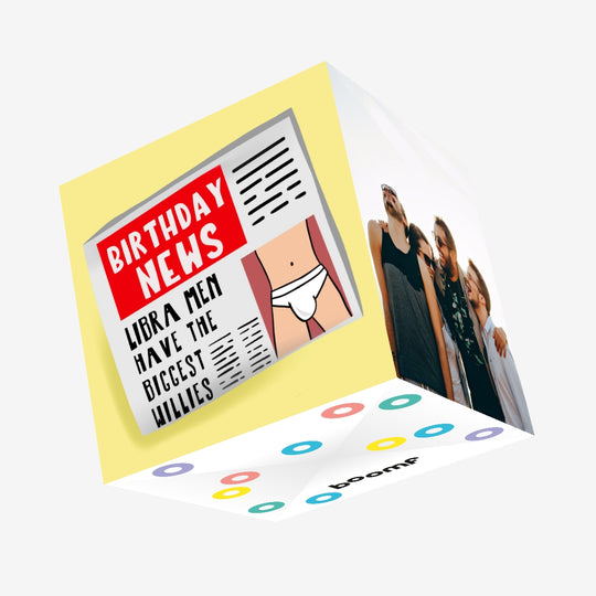 Libra Men Have The Biggest Willies Confetti-exploding Greetings Card