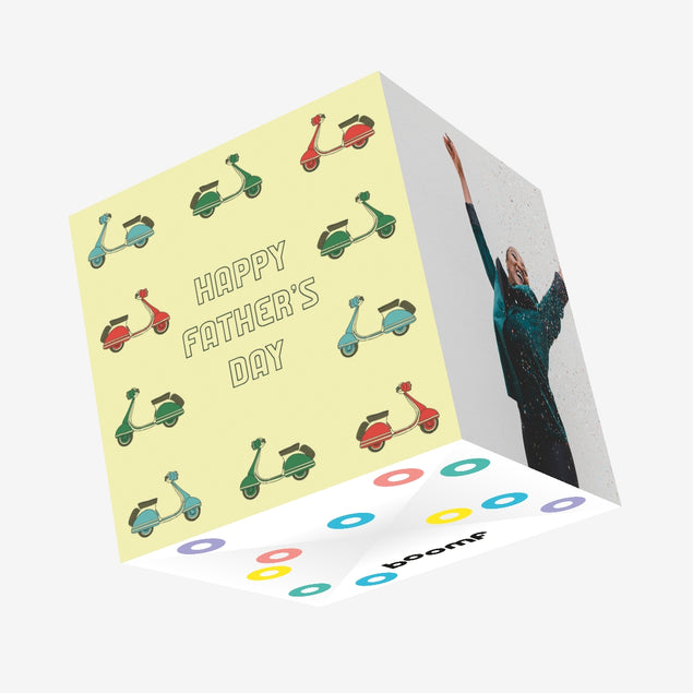 Father's Day Scooters Confetti-exploding Greetings Card