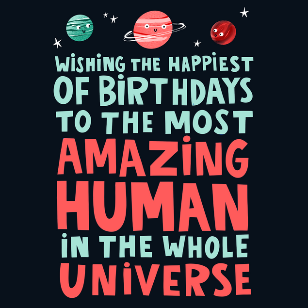 Funny Amazing Human Birthday Card - 1