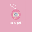 Funny Retro 90s-inspired Tamagotchi New Baby Girl Greeting Card - 1