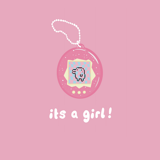 Tamagotchi It's A Girl New Baby Card