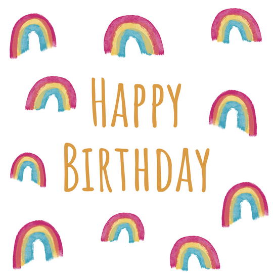 Tiny Rainbows Birthday Card