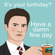Twin Peaks Dale Cooper Damn Fine Birthday Card