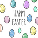 Multicoloured Eggs Easter Card