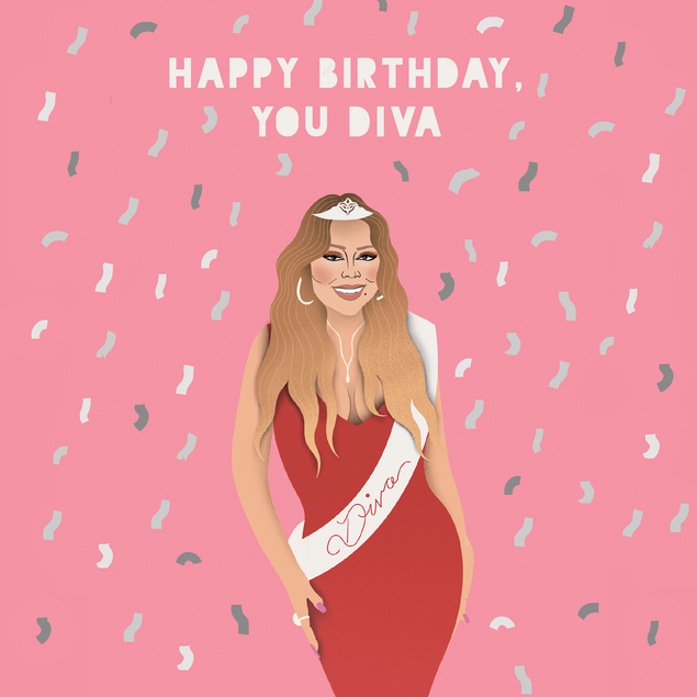 Mariah Carey LGBTQ+ Diva Birthday Card - 1