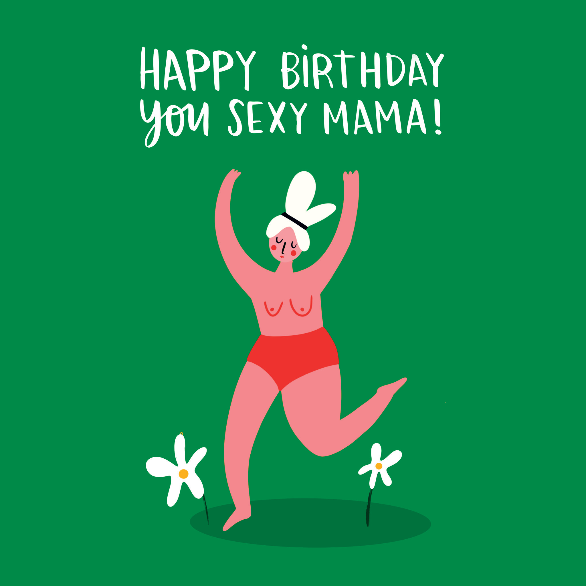 Sexy Mama Naked Lady Birthday Card Boomf