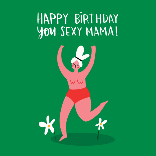 Sexy Mama Naked Lady Birthday Card