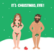 Funny Adam And Eve Christmas Card