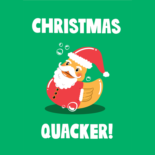 Funny Christmas Duck Pun Card - 1