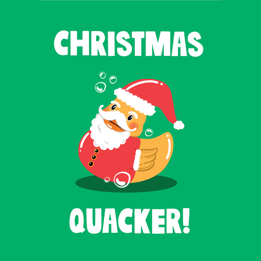 Santa Duck Christmas Card
