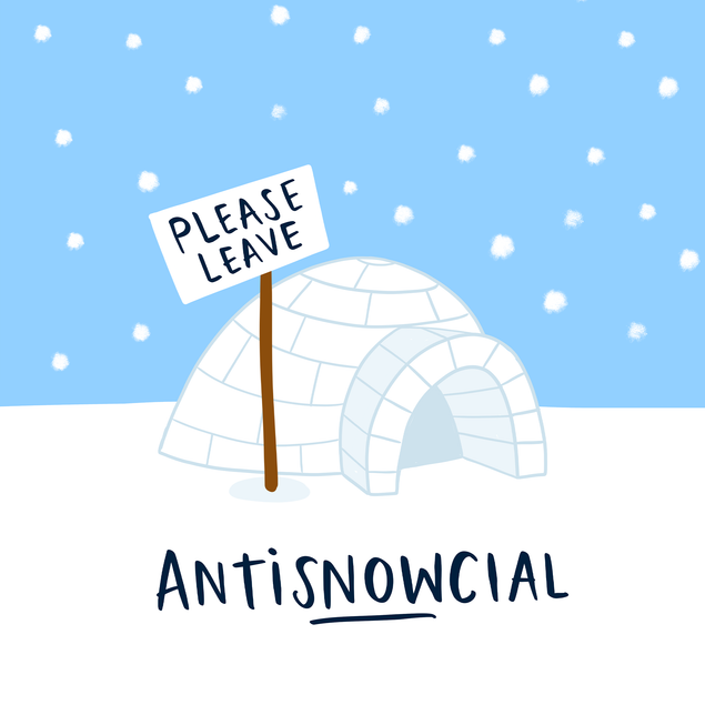 AntiSnowcial Funny Festive Christmas Card  - 1