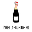Funny Prosecco Christmas card Santa for her mum sister friend niece  - 1