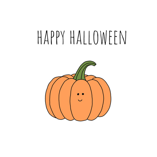 Cute Pumpkin Happy Halloween Card