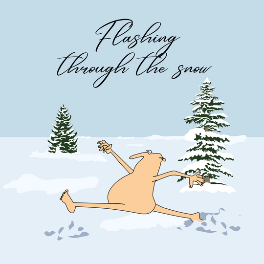 Flashing Through The Snow Christmas Card