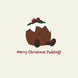 Cute Christmas Pudding Christmas Card