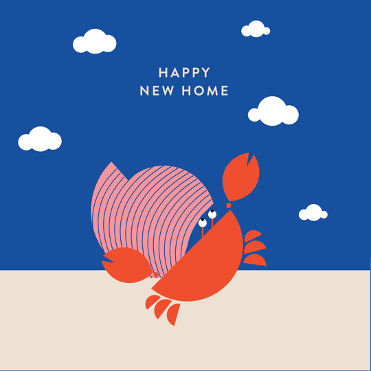 Hermit Crab New Home Card