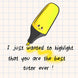 Yellow Highlighter Thank You Tutor Card