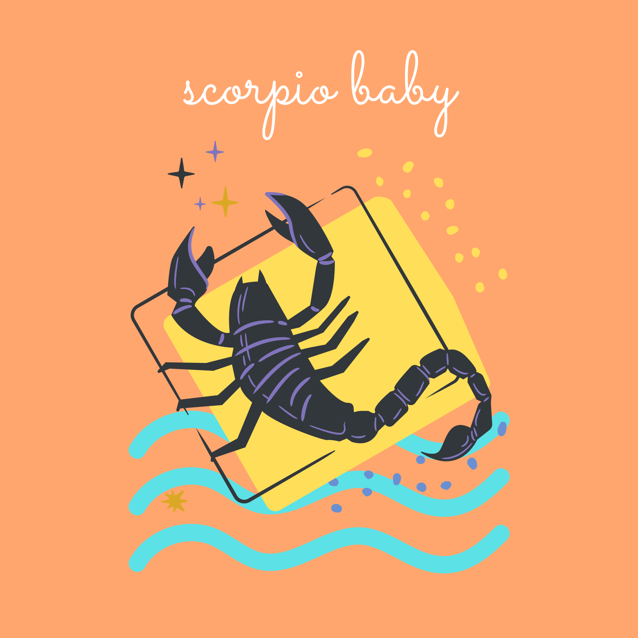 Scorpio Baby Birthday Card – Boomf
