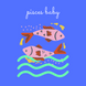 Pisces Baby Birthday Card
