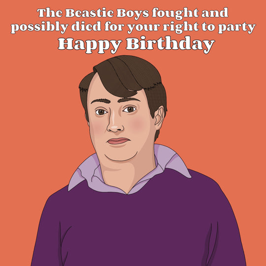 Peep Show Mark Corrigan Beastie Boys Birthday Card