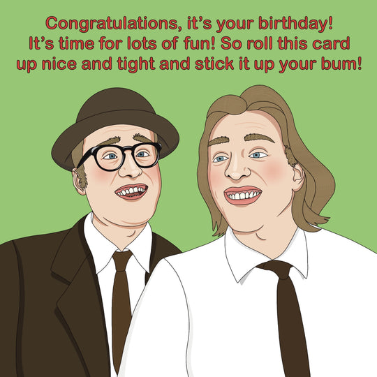 Bottom Rik Mayall Birthday Card