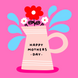 Flower Vase Mother's Day Card