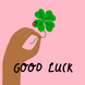 Four-Leaf Clover And Ladybug Good Luck Card