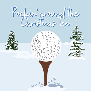 Christmas Tee Gold Christmas Card - 1