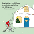 Christmas Lights expensive electric Dad Christmas Card - 1