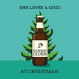 Rude Dickens Cider Christmas card for her - 1