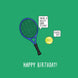 Funny Tennis Birthday Card