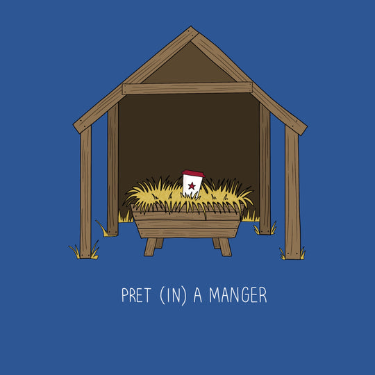 Pret In A Manger Christmas Card