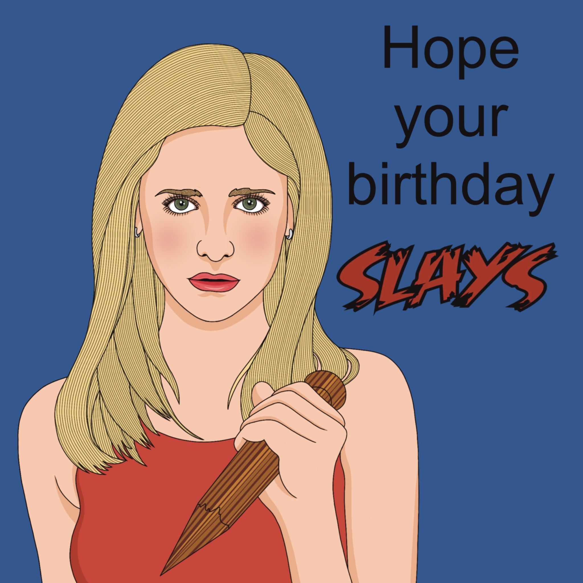 Buffy The Vampire Slayer Birthday Card – Boomf