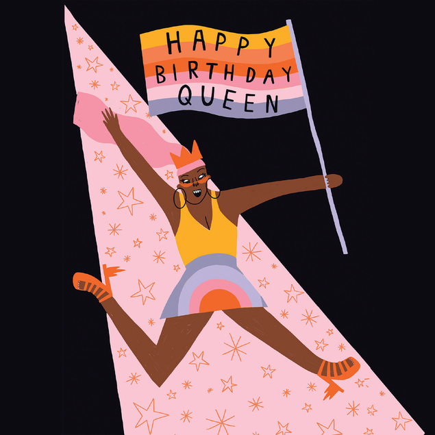 Birthday Flag Funny LGBTQ+ Greeting Card - 1