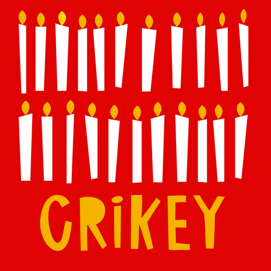 Candles Crikey Birthday Card