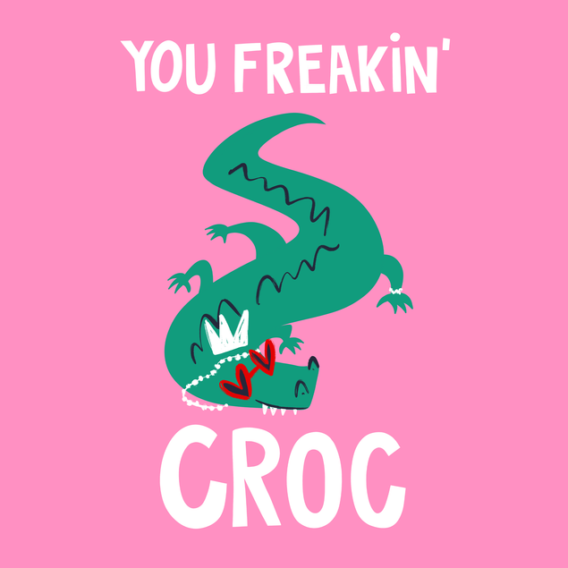 Funny ‘You Croc’ Crocodile Celebration Card - 1