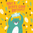Bear Kids Birthday Greeting Card - 1