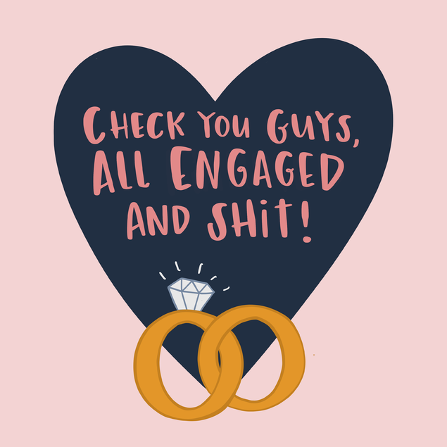 Funny Engagement Card - 1