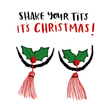 Funny Tits Christmas Card  - 1