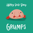 Grumpy Blob Fish Funny Father's Day Card - 1