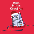 Funny Cat Rude Christmas Card - 1