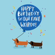 Funny Sausage Dog Birthday Card Bum Sniffing - 1