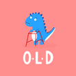 Funny Old Dinosaur Birthday Card - 1