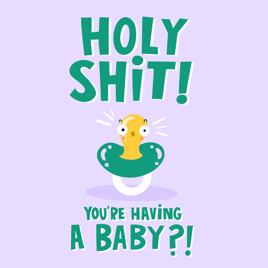 Holy Shit New Baby Card