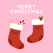 Cute And Happy Stockings Christmas Card