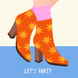 Dancing Shoes Let's Party Card